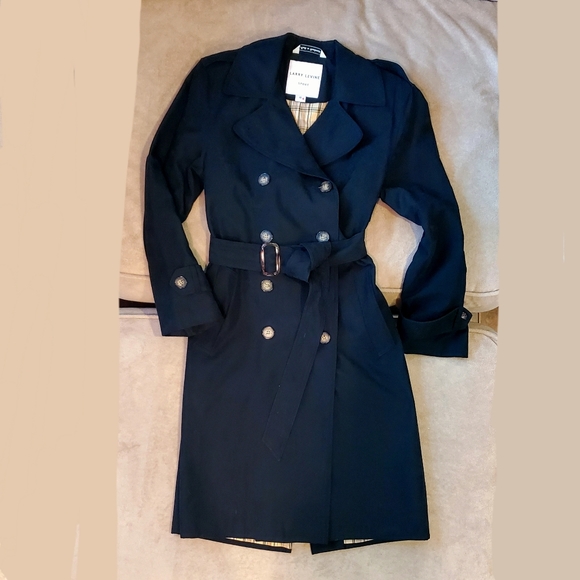Women's soft black trench coat size XS / S - Picture 1 of 8